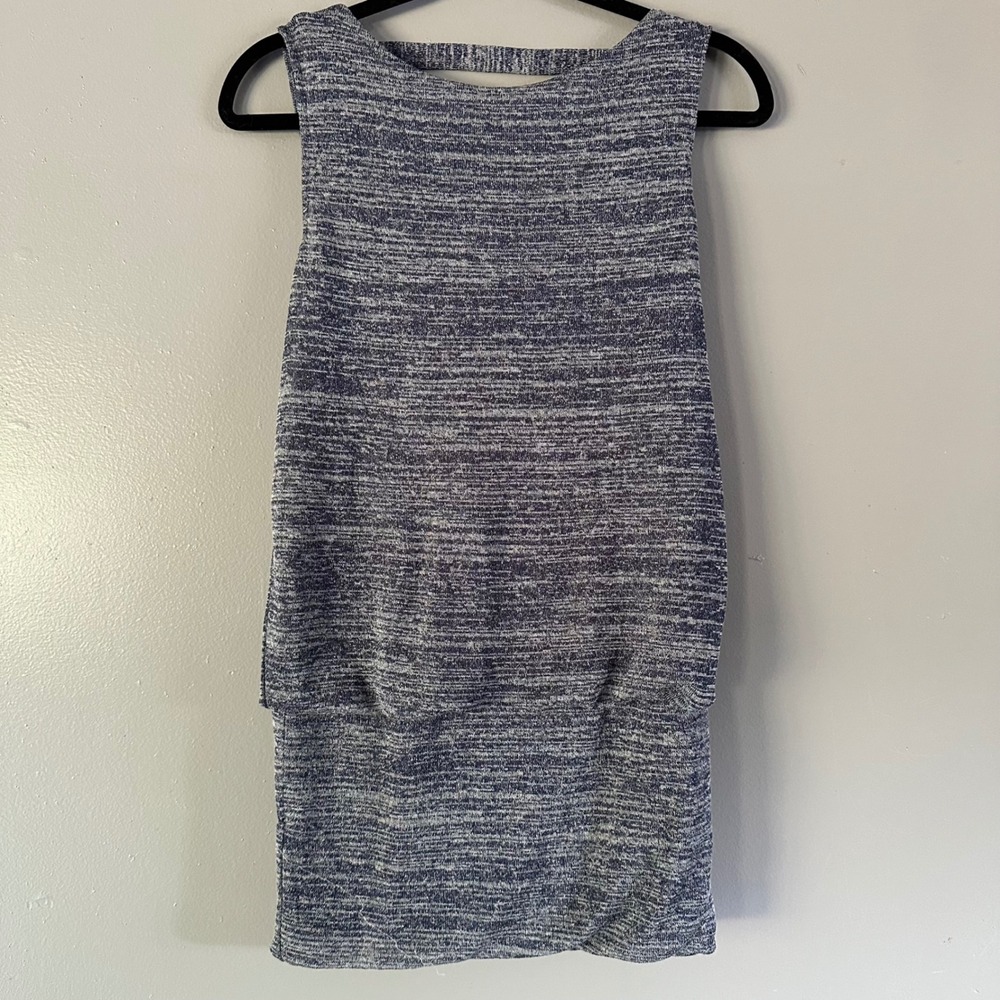 White House Black Market Heather Blue Tunic Tank XS